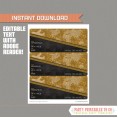 Editable Airplane Boarding Pass (Gold / Chalkboard) 